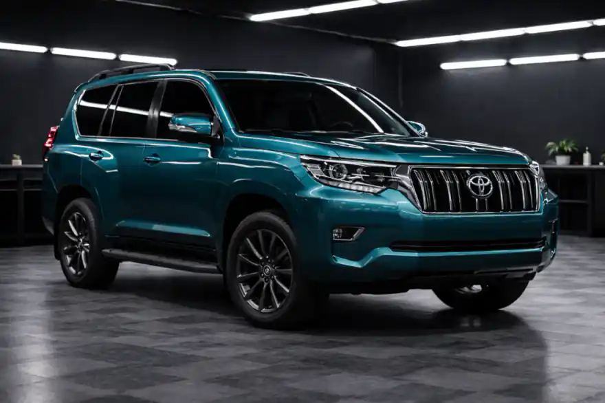 Llumar IRX ceramic tint shown on a premium SUV in a studio setting